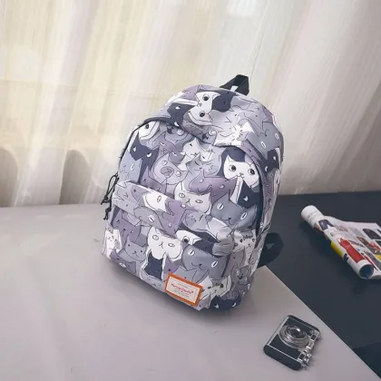New printed backpack women Korean version travel bag