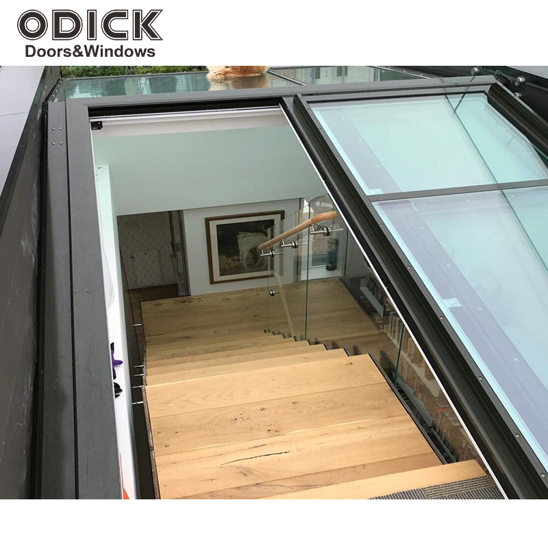 Modern de aluminio Smart Sliding Skylight