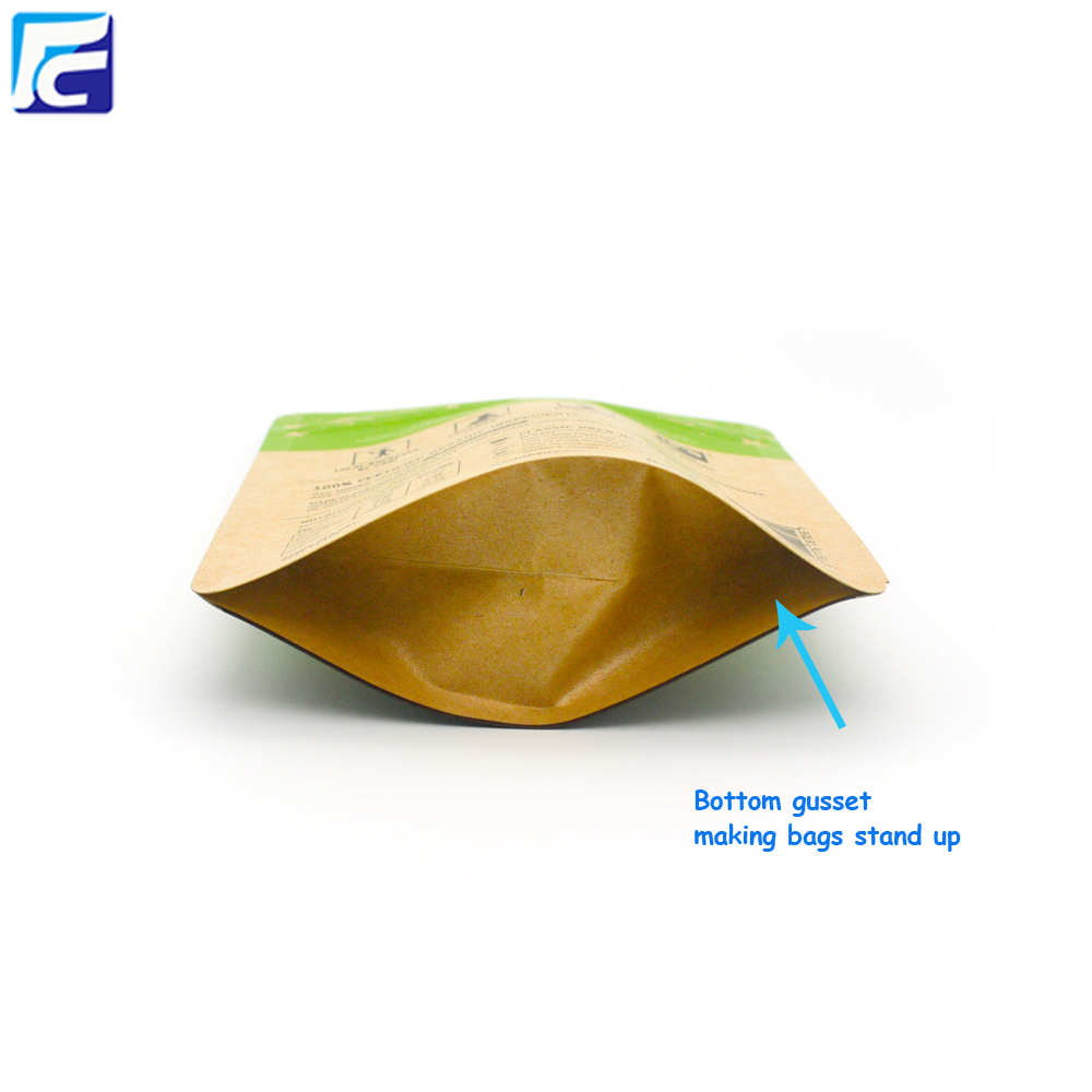 Zipper Lock Kraft Paper Bag