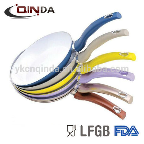 Best popular chinese wok range aluminium non-stick fry pan with glass lid
