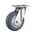 4 "Geen remplaat van de rem enkele kogellagervorm op PU + IJzeren kern (rond loopvlak) Heavy Duty 304 SS Caster Wheels