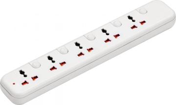 5 way universal extension socket