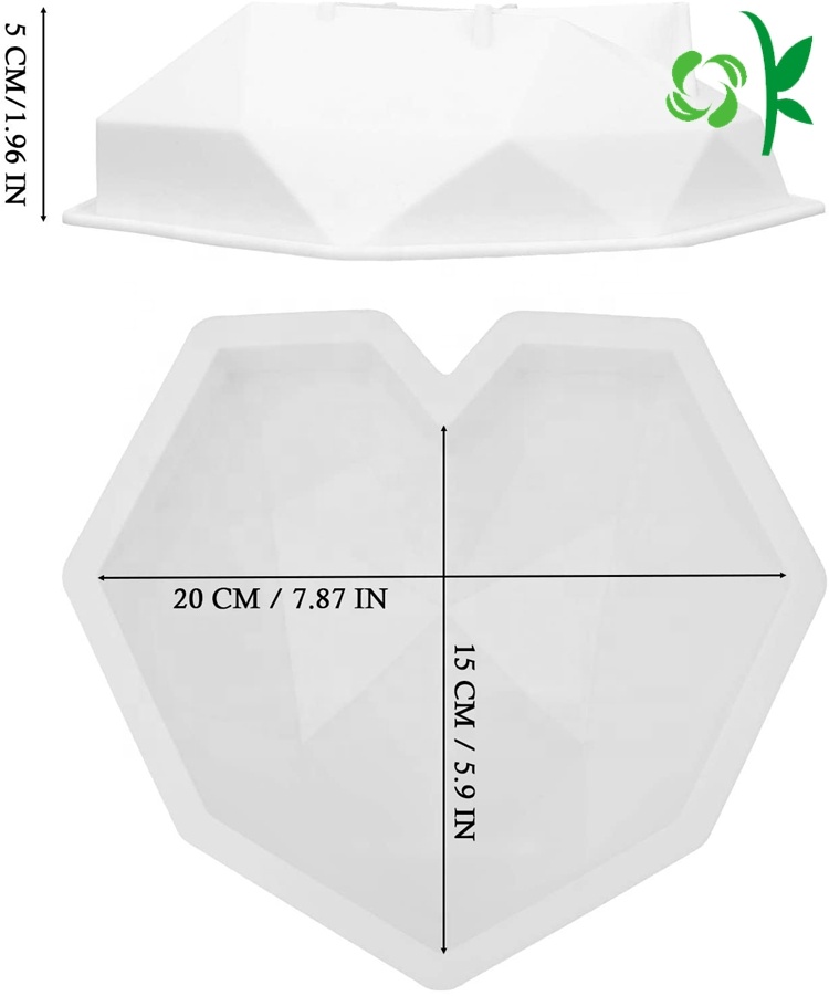 Silicone Heart Diamond Shaped Cake Mold