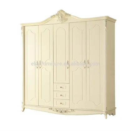 Bed room furniture design, antique solid wood armoire wardrobe