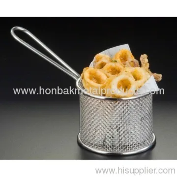 Chromeplate Frying Baskets Tinplate Frying Basket 