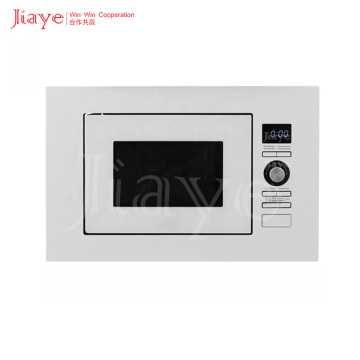 20L LED Display Microwave with Inox Interior - White Glass China OEM