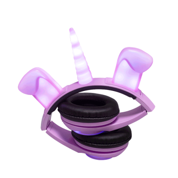 headphone pencahayaan warna-warni LED headphone sampel gratis
