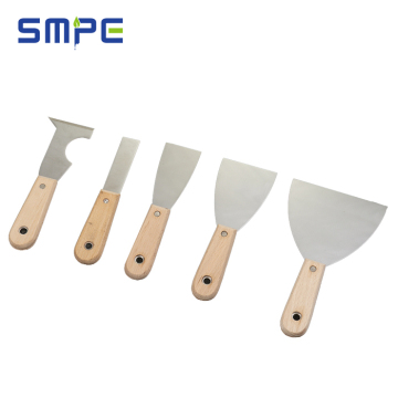 2023 Unique Chinese Supplier Customized High-Quality Wooden Handle Stainless Steel Paint Scraper