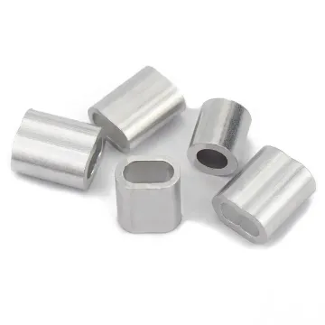 Factory Wholesale Oval Aluminum Hourglass Swage Sleeves Ferrules for 2mm Wire Rope