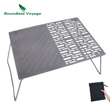 Boundless Voyage Titanium Grill - Folding Legs Camping Barbecue