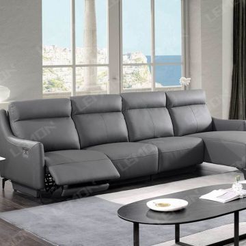 Modern Genuine Leather Sofa Set For Living Room