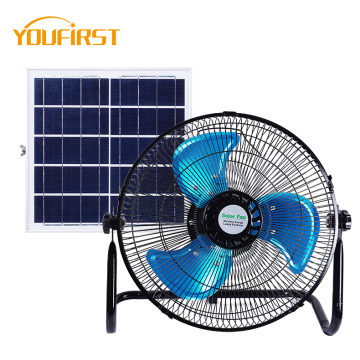 Rechargeable Emergency Ventilation Fan with AC/DC Adapter, Solar Energy, and Electric Table Functionality