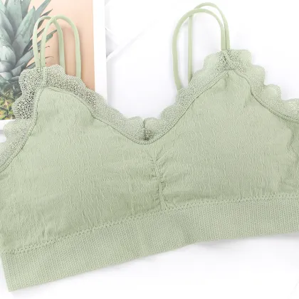 Seamless Sling Beauty Back Tube Top Lace Yoga Underwear
