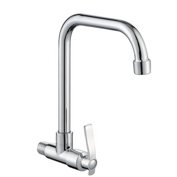 Wall-Mounted Brass Kitchen Faucet for Cold Water