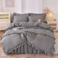 100% Polyester Lembut Softed Microfiber Fabric Bedding Set