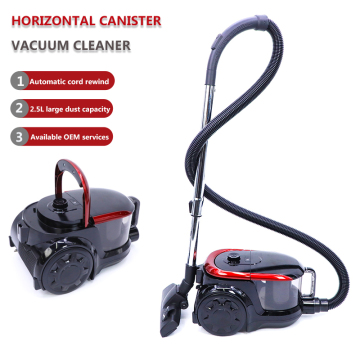 2000W 24000Pa Stainless Steel Corded Vacuum Cleaner - 2.5L Cyclone Bagless Canister Vacuum
