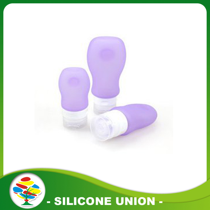 purple silicone cosmetic packaging bottle