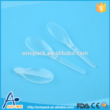 Best quality clear eco friendly plastic foldable soup spoon for sale