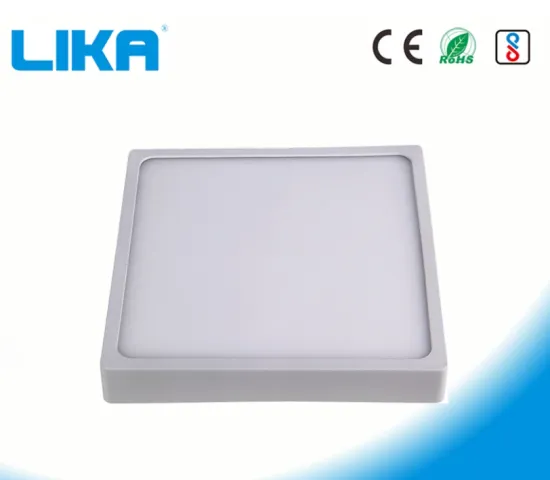 LED panel lights installed on the kitchen ceiling