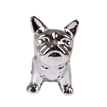 Decoración de porcelana en forma de perro de lujo para la sala de estar en el hogar