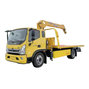 Customized Foton Recovery Truck: Flatbed Tow Wrecker with Mounted Crane