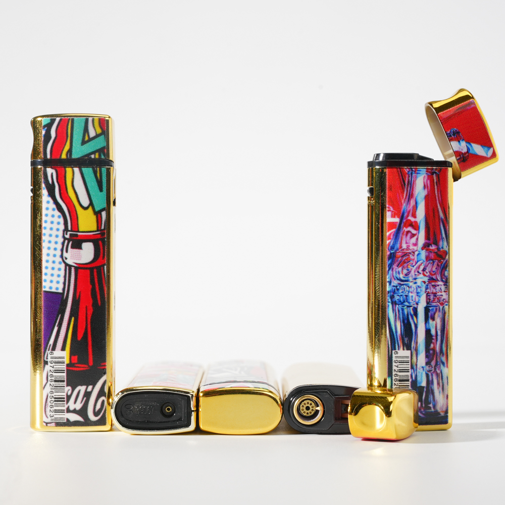 Metal-Covered Jet Flame UV Print Piezo Lighter