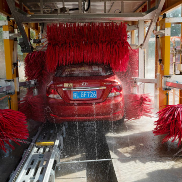 Automatic computer car washing machine steps