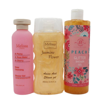 Private Label Body Wash Liquid - Rose Milk Aroma Exfoliating Shower Gel