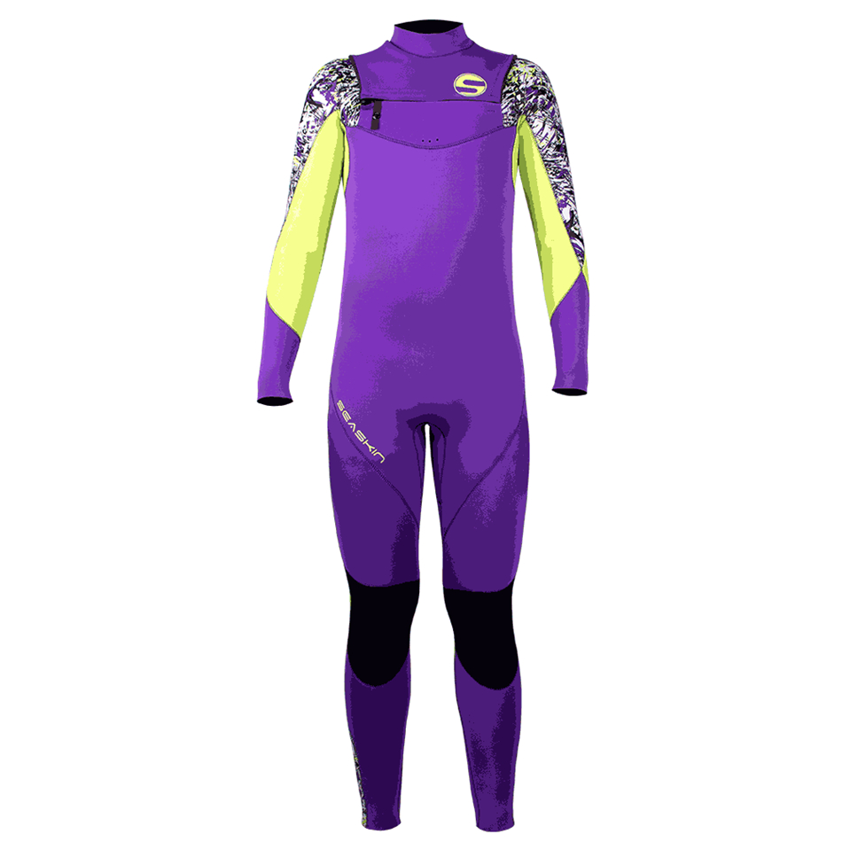 Zeegeten jongens 4/3 mm kist Zip wetsuit met lange mouwen