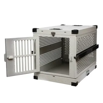 Folding Metal Collapsible Airline Approved Dog Kennel Crate for Large Pets