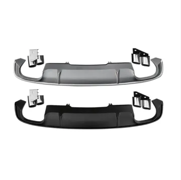 Auto Parts Rear Bumper Diffuser Lip Tail Throat for Audi A4 S Line 2017-2019 - AUDI S4 Exhaust Pipes Upgrade