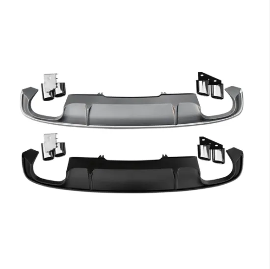 Auto Parts Rear Bumper Diffuser Lip Tail Throat for Audi A4 S Line 2017-2019 - AUDI S4 Exhaust Pipes Upgrade