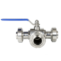 DKV 304 Stainless Steel 3 Way SMS Thread Ball Valve