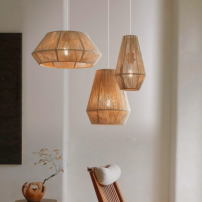 Weaving rope lampshade pendant light (1)