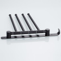 Black Bronze Stainless Steel Movable Towel Bar Folding Rotating Towel Bar with Clothes Hook