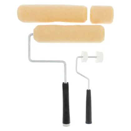 9 Inch Metal Paint Tray 8Pcs Paint Brush Set Tools Paint Roller Tray Set