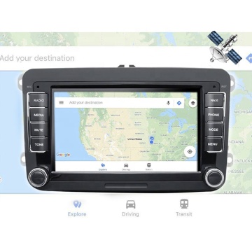 Kris 7 Inch 2DIN AM+FM Radio Tuner with BT, DVD, GPS Navigation for V/W Dashboard Car