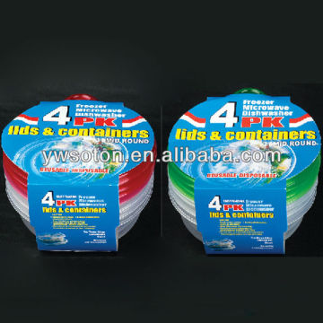 15oz/443ml mid round food container with lid plastic container