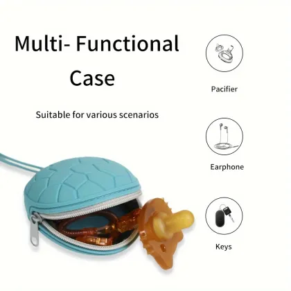 Silicone Pacifier Holder Case - Portable Pacifier Cover Pouch Bag