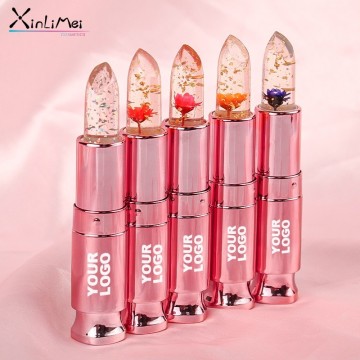 Transparent Moisturizing Temperature Color Changing Flower Jelly Lipstick