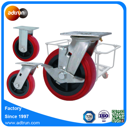 150 mm PU Wheel Cast Base Base Casters