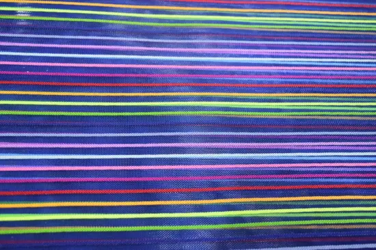 Nylon Polyester Colorful Stripe Mesh Fabric