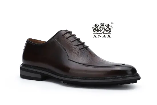 Men′ S Leather Sneakers Injection Casual Sports Shoes