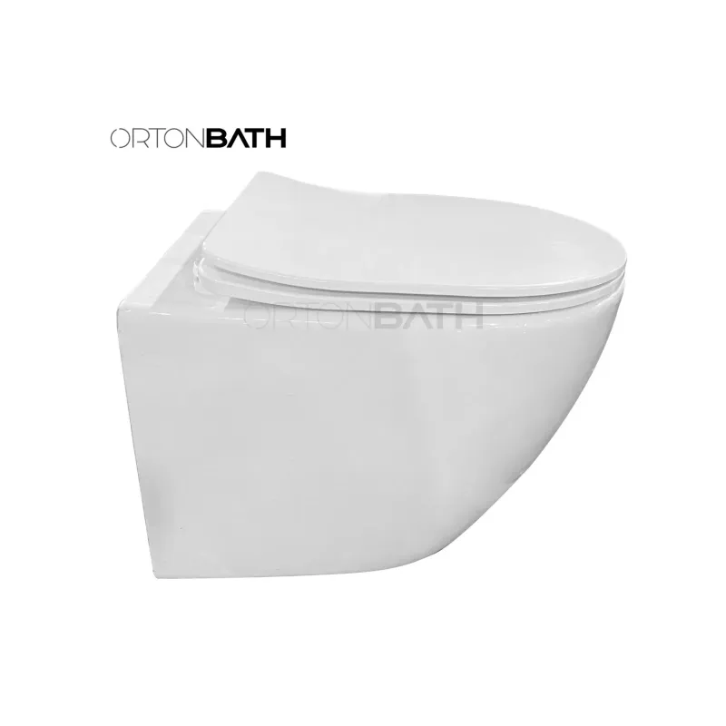 Ortonbath Rimless Toilet with Soft Close Seat Cover