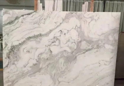 Taiji White Marble Stone for Decoration