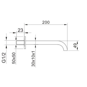 Wall Mount Waterfall Tub Spout