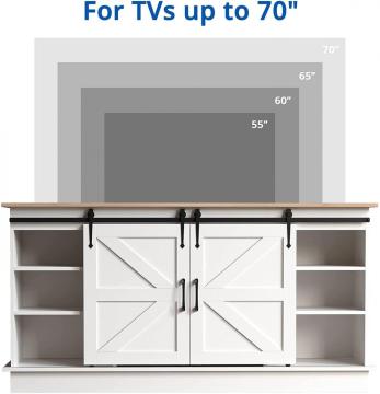 farmhouse TV Stands with Storage Cabinet