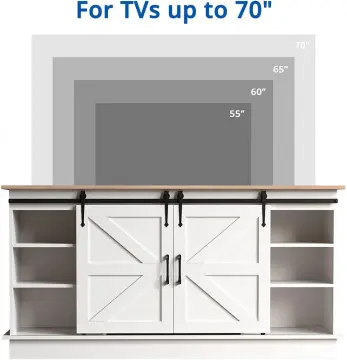 farmhouse TV Stands with Storage Cabinet