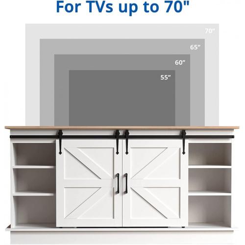 farmhouse TV Stands with Storage Cabinet