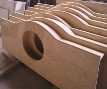 Natural Stone Yellow Granite Countertop Vanity Top